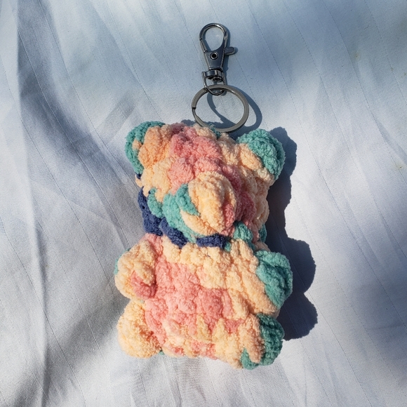 Gummy Bear Teddy Bear Key Ring Backpack Accessory - Picture 1 of 14